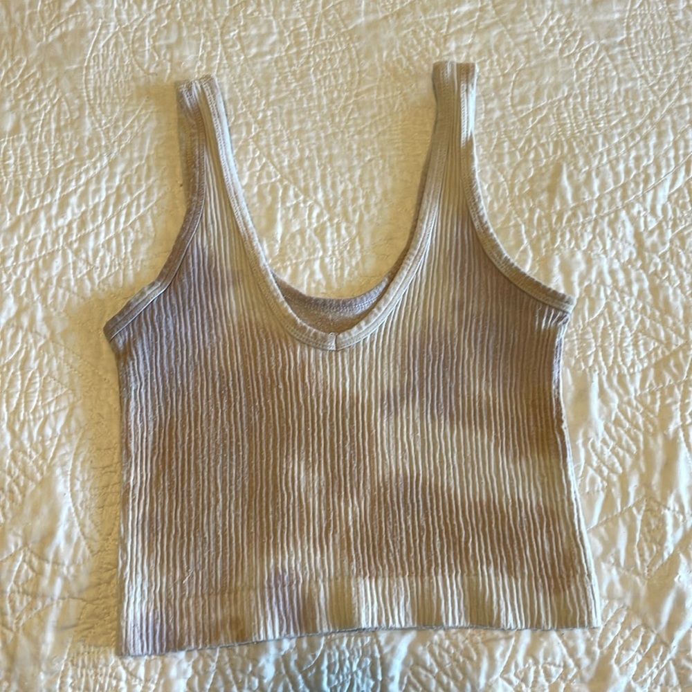 Urban Outfitters Pastel Tie Dye Super Soft Knit Cropped Tank